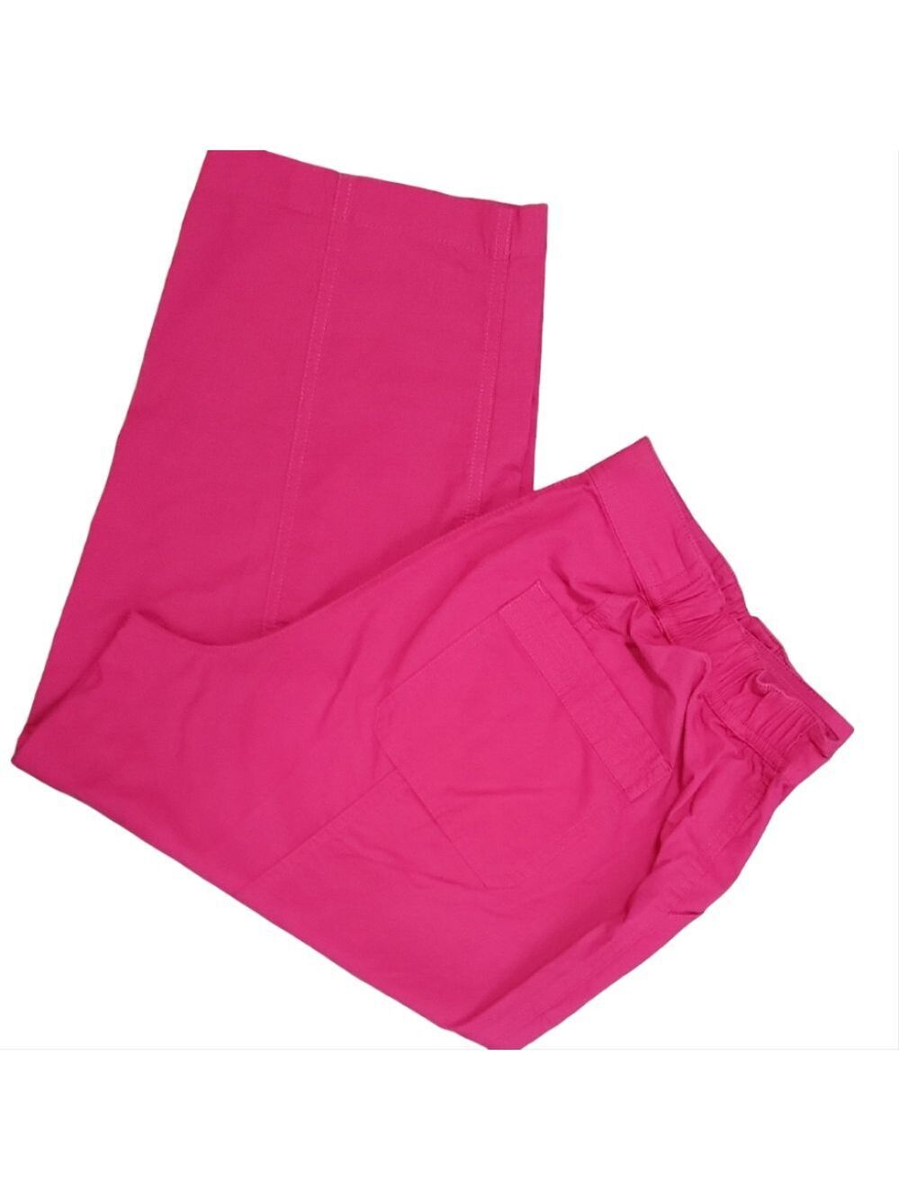 Chico's Fuchsia Pink Cropped Chino Size Medium 10 (Chicos 1.5) EUC